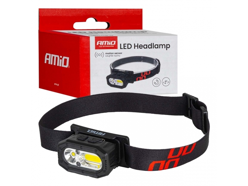 LINTERNA DE CABEZA LED XPG+COB 1000MAH (BATT) AMiO-04663