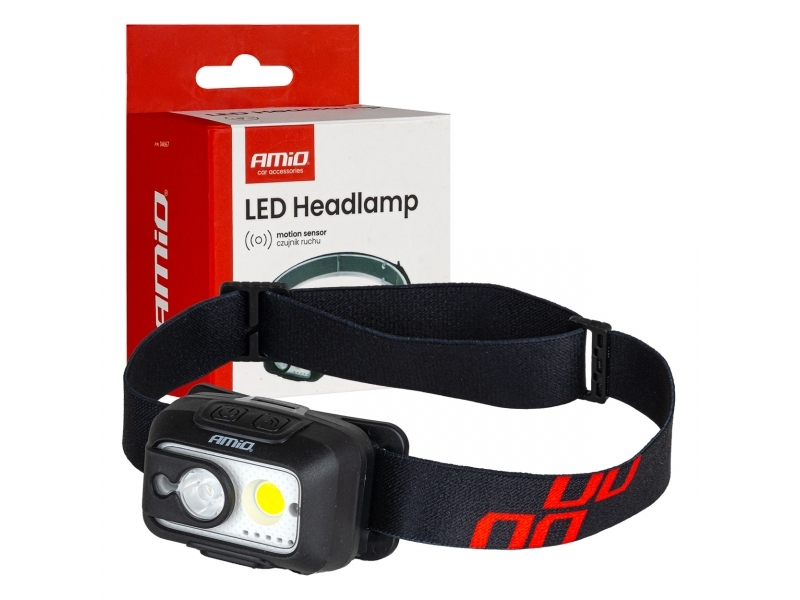 LINTERNA DE CABEZA LED XPG+COB 1800MAH (BATT) AMiO-04667