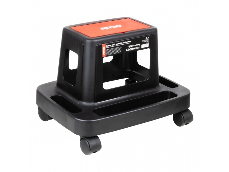 ASIENTO DE TRABAJO RODANTE CON ALMACENAMIENTO DE HERRAMIENTAS 150 KG AMiO-04269