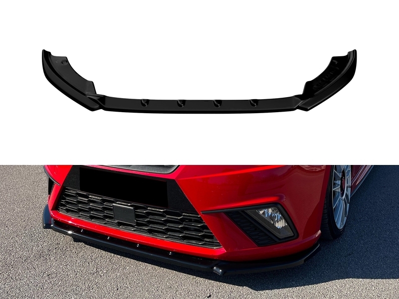 SPOILER DELANTERO PARA SEAT IBIZA MK5 2017-2021 - NEGRO BRILLO