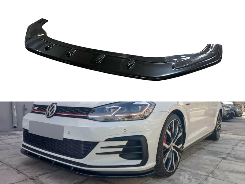 SPOILER DELANTERO PARA VOLKSWAGEN GOLF 7.5 GTI 2017-2020 - NEGRO BRILLO