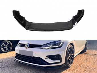 SPOILER DELANTERO PARA VOLKSWAGEN GOLF 7.5 R 2017-2020 - NEGRO BRILLO