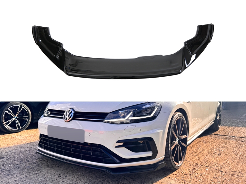 SPOILER DIANTEIRO PARA VOLKSWAGEN GOLF 7.5 R 2017-2020 - PRETO BRILHO