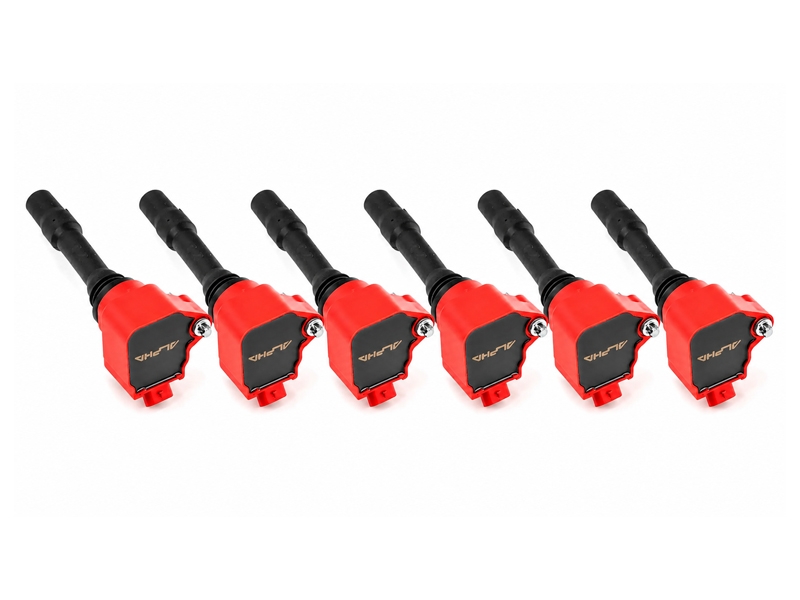 KIT DE 6 BOBINAS DE ENCENDIDO ALPHA COMPETITION MOTOR B48 / S58 - ROJAS