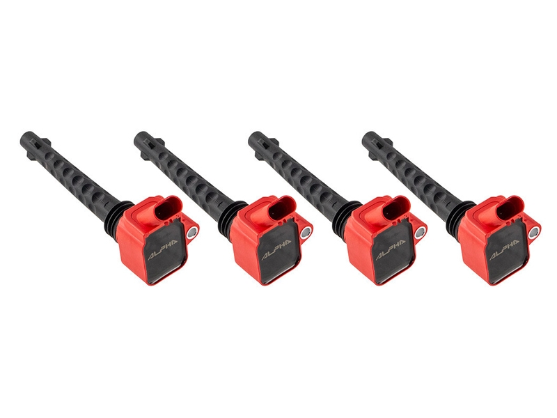 KIT DE 4 BOBINAS DE ENCENDIDO ALPHA COMPETITION FIAT / ABARTH / 595 / 695 - ROJA