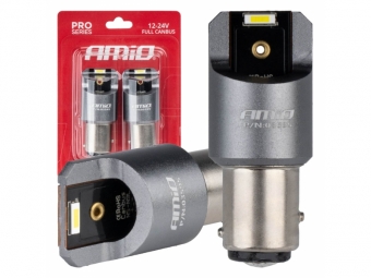 LÂMPADAS LED FULL CANBUS PRO BAY15D P21/5W 2X1860SMD BRANCAS 12V 24V AMiO-03595