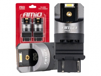 BOMBILLAS LED FULL CANBUS PRO P27/7W 2X3157 SMD BLANCO 12V 24V AMiO-03598