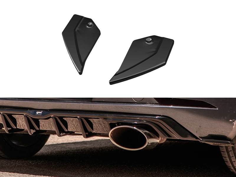 AÑADIDOS LATERALES TRASEROS PARA SEAT LEON FR/CUPRA 2012-2016 - NEGRO BRILLO