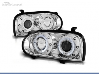 FAROS DELANTEROS OJOS DE ANGEL PARA VOLKSWAGEN GOLF MK3