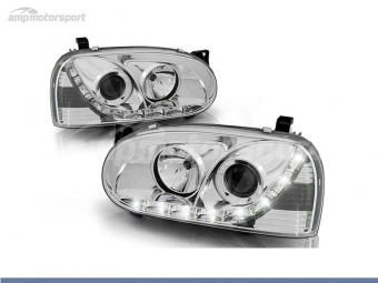 FAROIS DIANTEIROS LUZ DIURNA LED PARA VOLKSWAGEN GOLF MK3