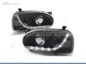 FAROIS DIANTEIROS LUZ DIURNA LED PARA VOLKSWAGEN GOLF MK3