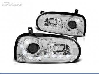 FAROIS DIANTEIROS LUZ DIURNA LED PARA VOLKSWAGEN GOLF MK3