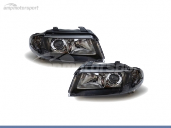 FAROS DELANTEROS NEGROS PARA AUDI A4 B5