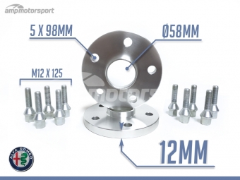 ESPAÇADORES DE 12MM PARA ALFA ROMEO 147