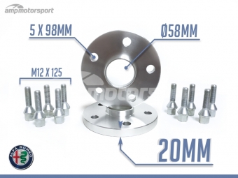 SEPARADORES DE 20MM PARA ALFA ROMEO 156