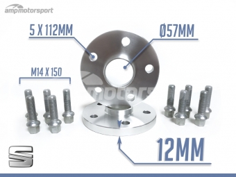 ESPAÇADORES DE 12MM PARA SEAT EXEO