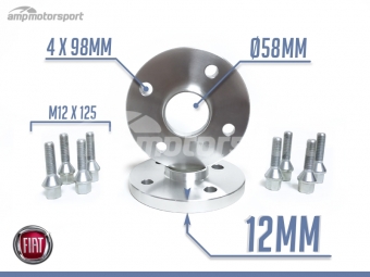 ESPAÇADORES DE 12MM PARA FIAT 500 TIPO 312