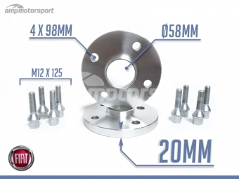 ESPAÇADORES DE 20MM PARA FIAT 500 TIPO 312