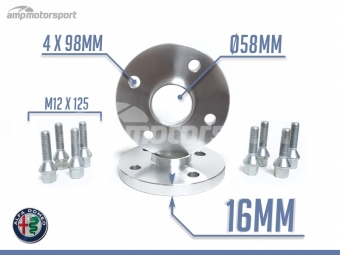 ESPAÇADORES DE 16MM PARA ALFA MITO TIPO 955