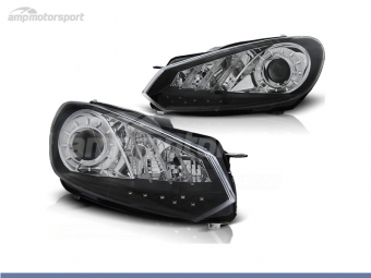 FAROS DELANTEROS LUZ DIURNA LED REAL DRL PARA VOLKSWAGEN GOLF MK6