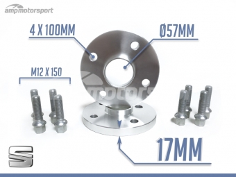 ESPAÇADORES DE 17MM PARA SEAT IBIZA / CORDOBA