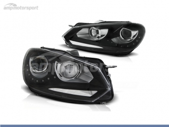 FAROIS DIANTEIROS LUZ DIURNA LED REAL DRL PARA VOLKSWAGEN GOLF MK6