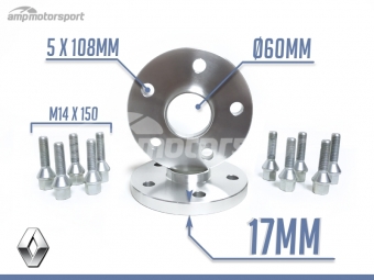 SEPARADORES DE 17MM PARA RENAULT CLIO RS&V6