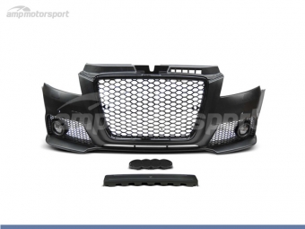 PARAGOLPES DELANTERO PARA AUDI A3 8P LOOK RS3 NEGRO BRILLO CON SRA PDC