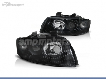 FAROS DELANTEROS LUPA FONDO NEGRO PARA AUDI A4 B6