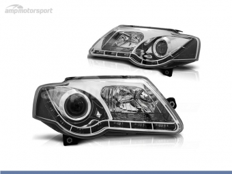 FAROS DELANTEROS LUZ DIURNA LED REAL DRL PARA VOLKSWAGEN PASSAT 3C