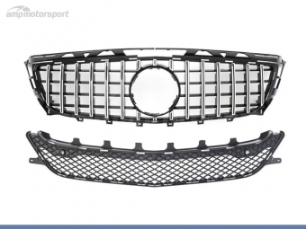 PARRILLA DELANTERA LOOK PANAMERICANA NEGRA/CROMO PARA MERCEDES CLS W218 2011-2014